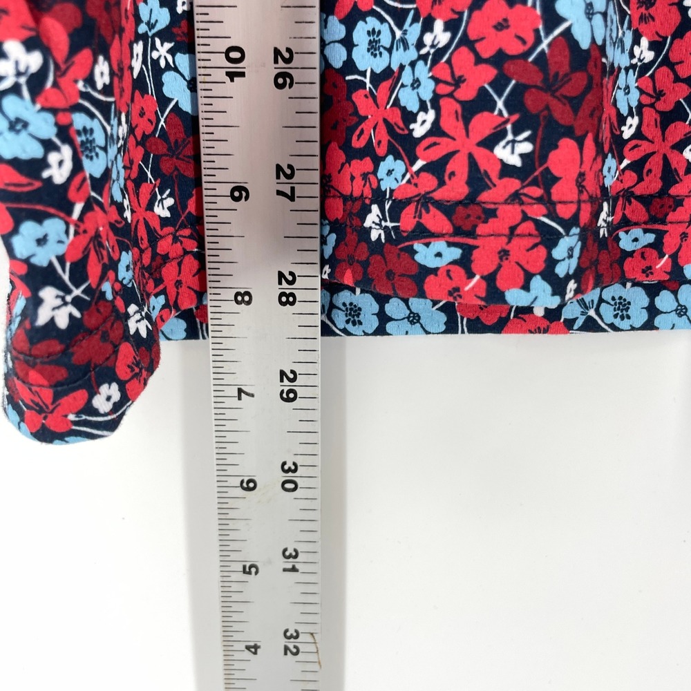 Chaps Golf Mens Large Red Blue Floral Performance Polo Shirt CHM34KT055 - Picture 6 of 10